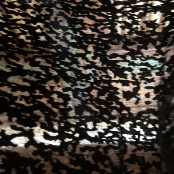 Black burnout t-shirt S with leopard and cross - Picture 3 of 6